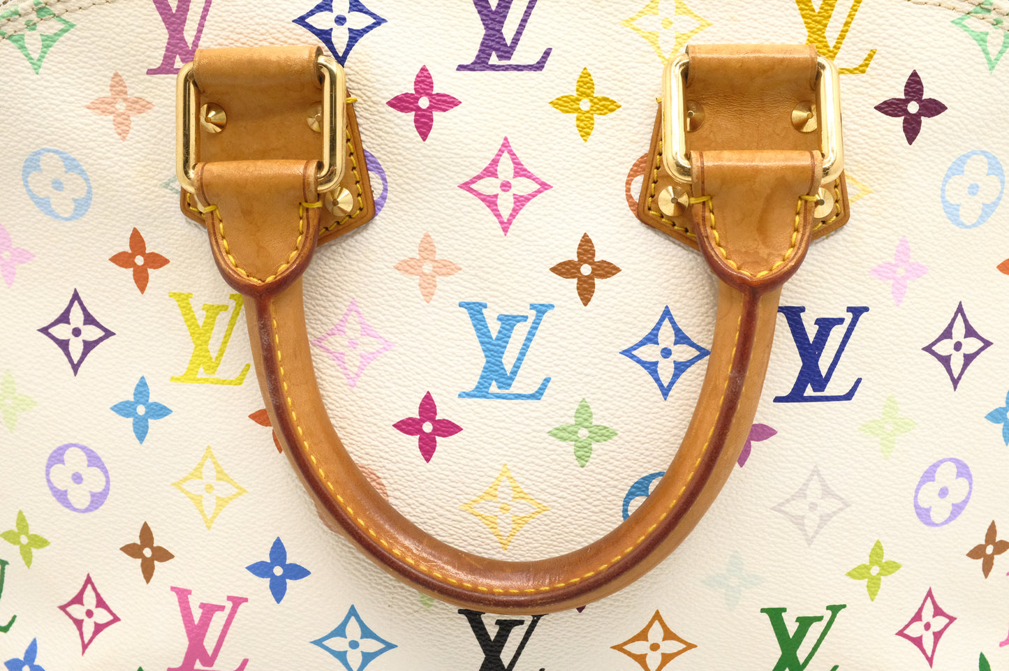 Louis Vuitton Alma PM in White Multicolor Monogram Canvas