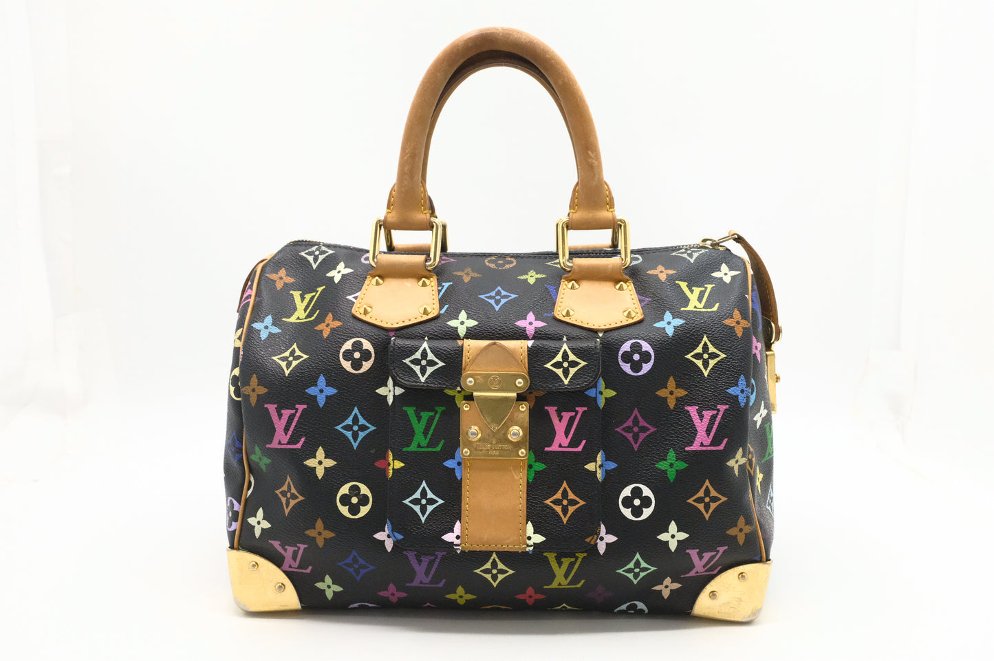 Louis Vuitton Speedy 30 in Black Multicolor Monogram Canvas