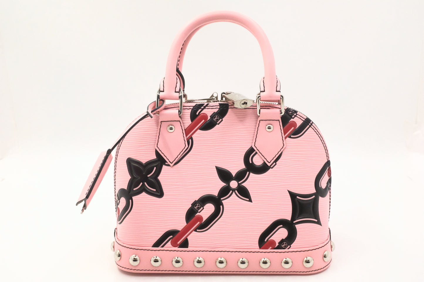 Louis Vuitton Alma BB in Pink Chain Flower Epi Leather