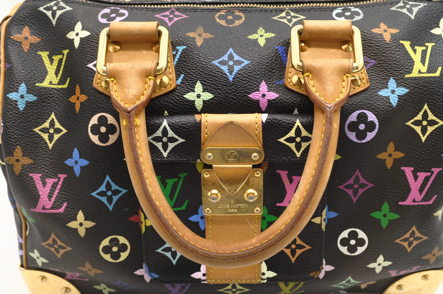 Louis Vuitton Speedy 30 in Black Multicolor Monogram Canvas