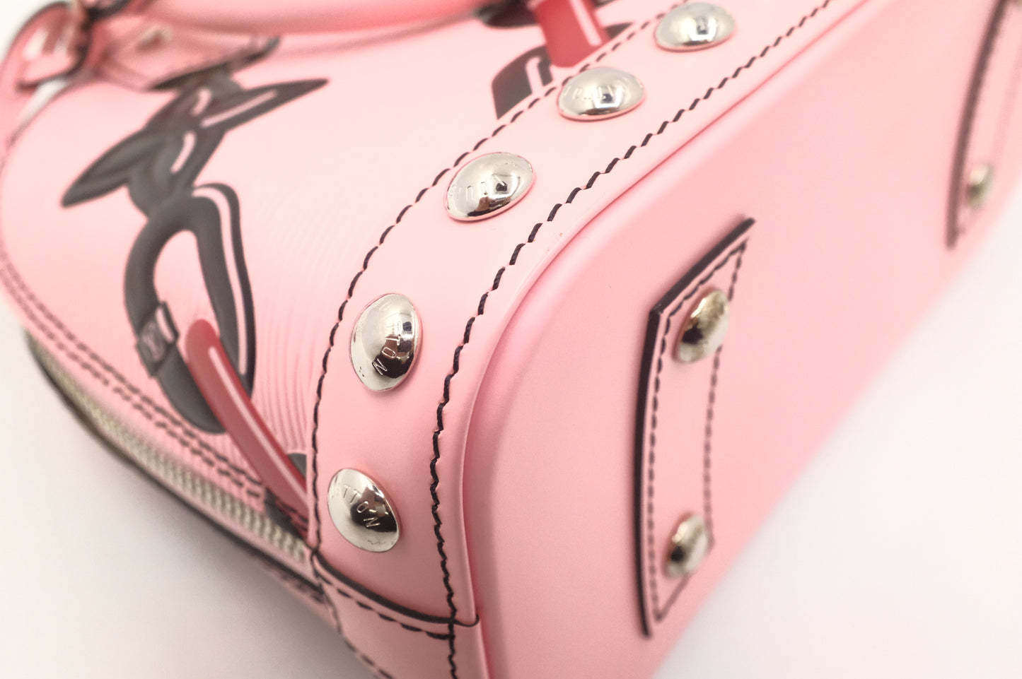 Louis Vuitton Alma BB in Pink Chain Flower Epi Leather