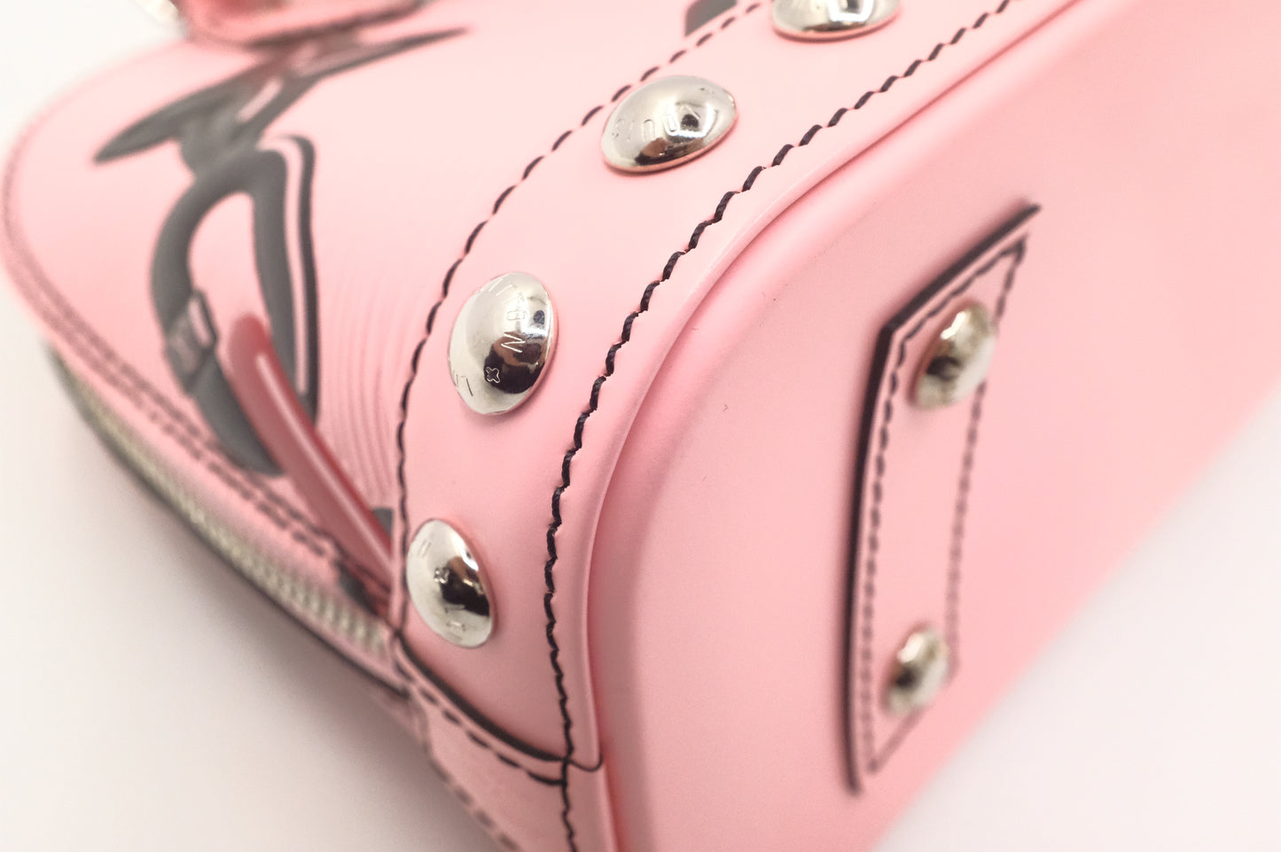 Louis Vuitton Alma BB in Pink Chain Flower Epi Leather