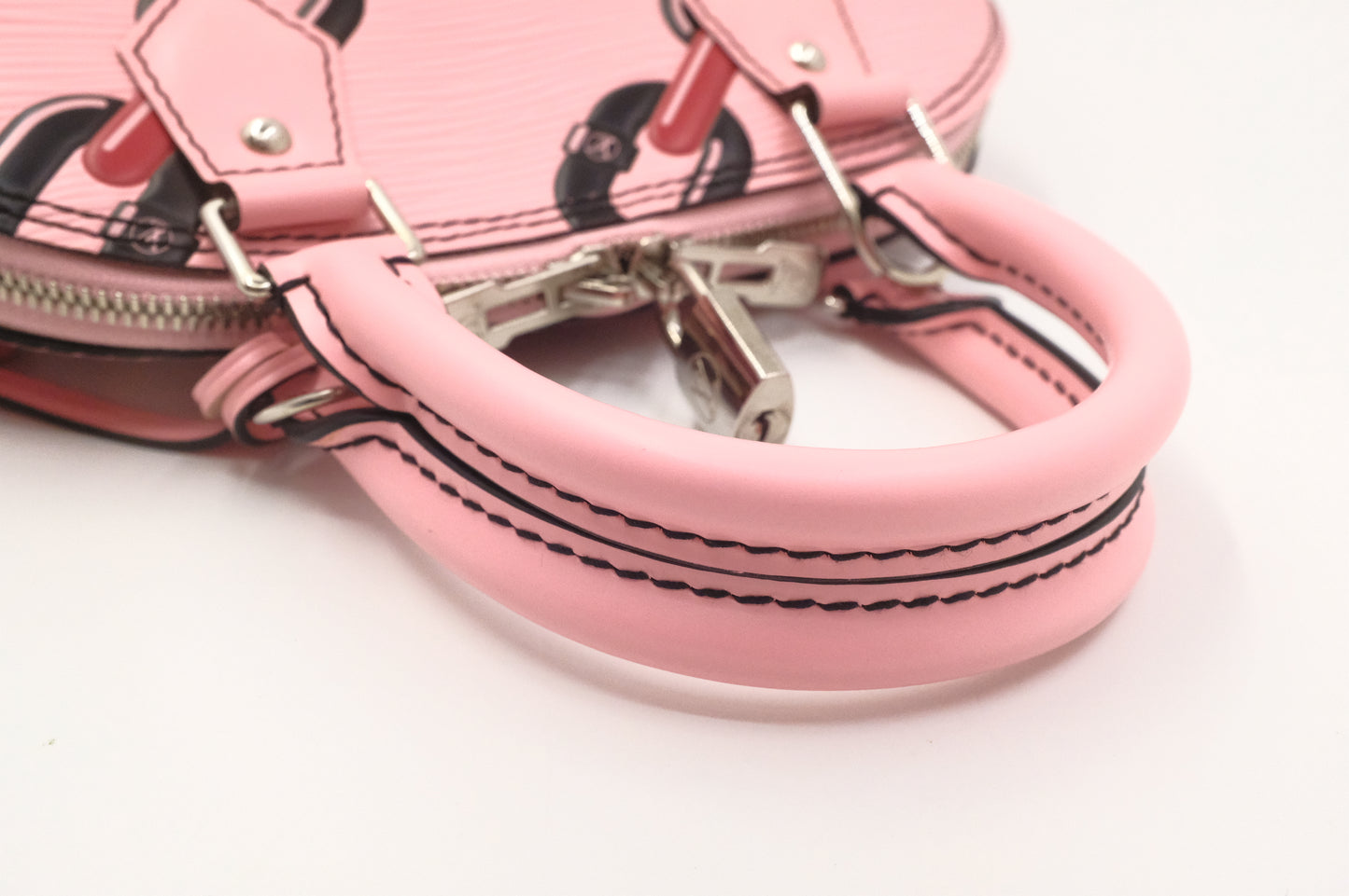 Louis Vuitton Alma BB in Pink Chain Flower Epi Leather