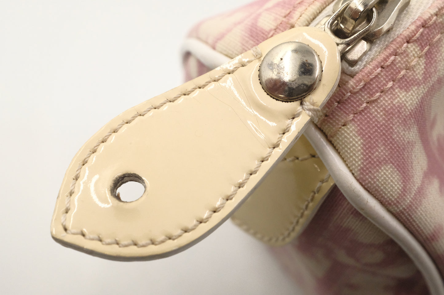 Dior Small Boston Bag in Pink Oblique Coated Canvas