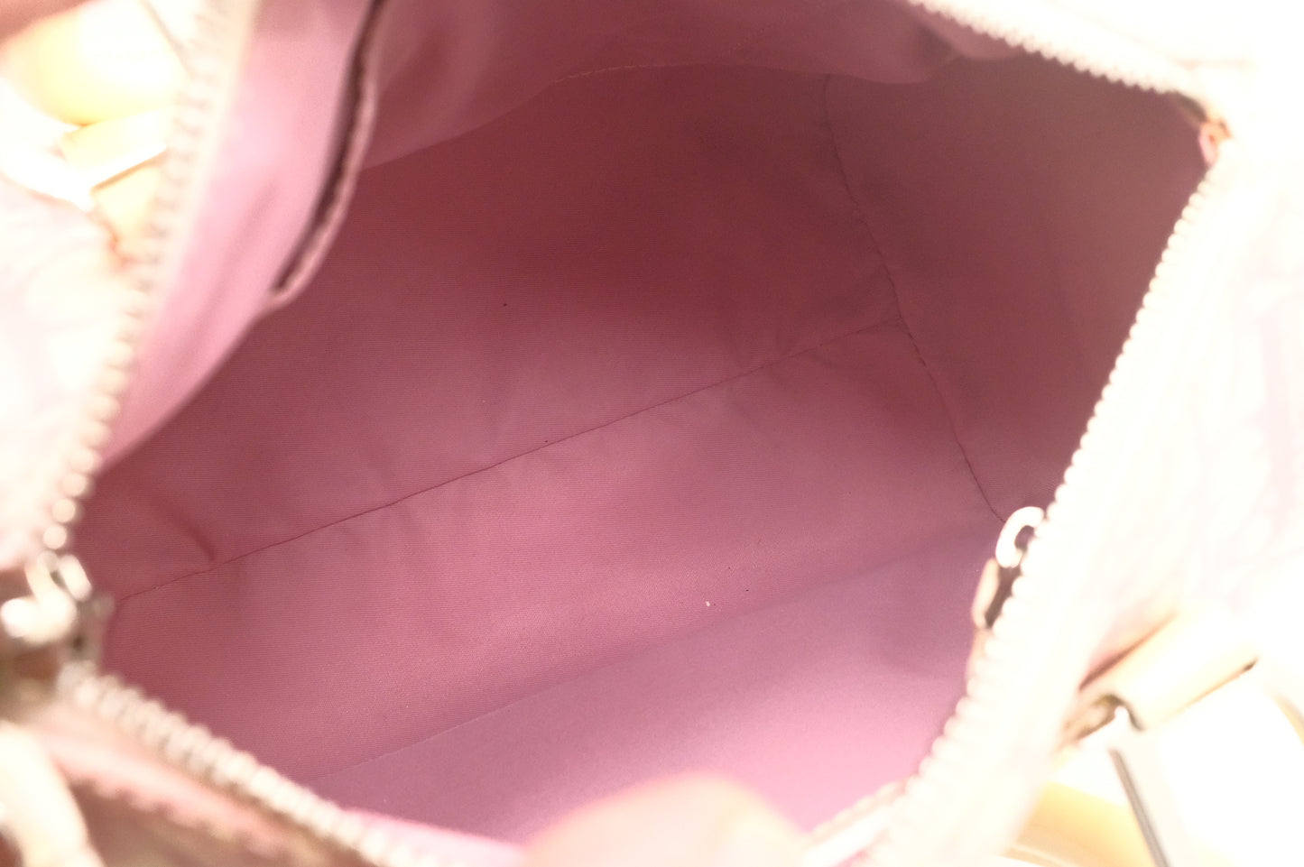 Dior Small Boston Bag in Pink Oblique Coated Canvas