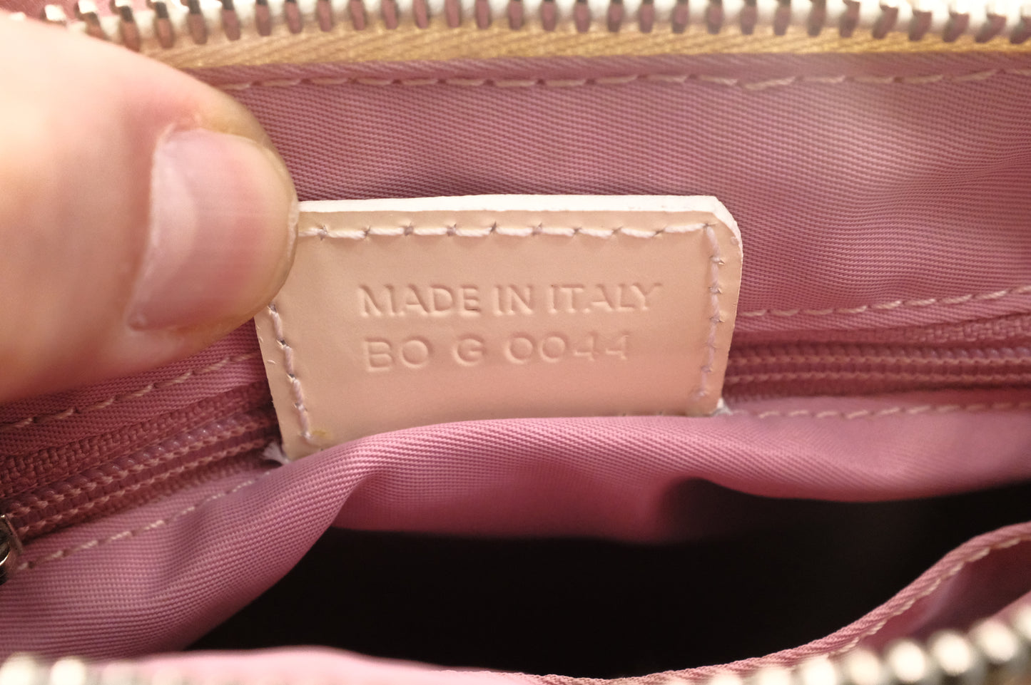 Dior Small Boston Bag in Pink Oblique Coated Canvas