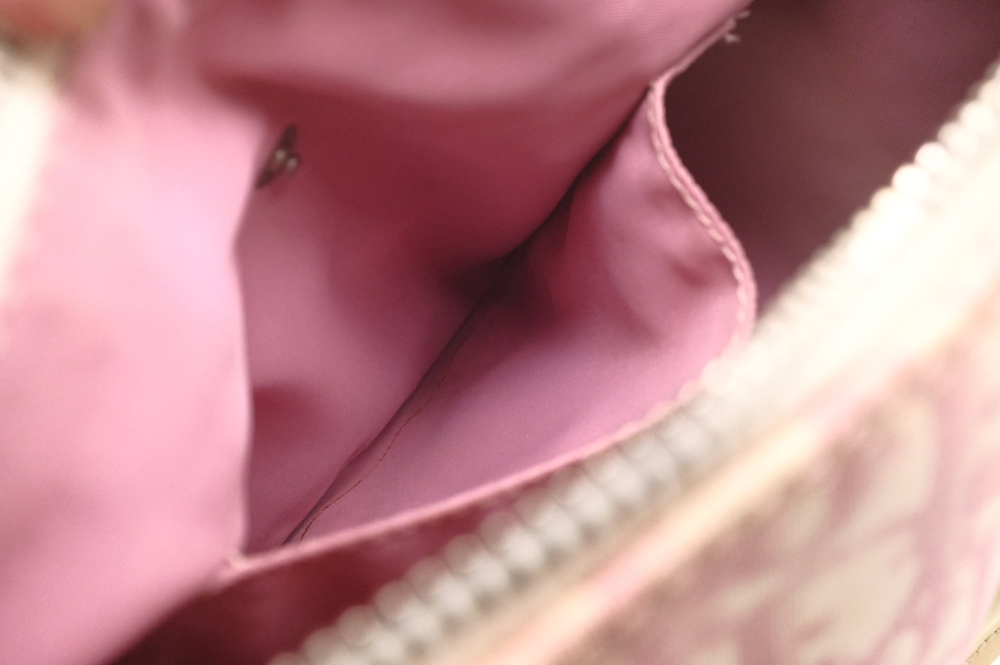 Dior Small Boston Bag in Pink Oblique Coated Canvas