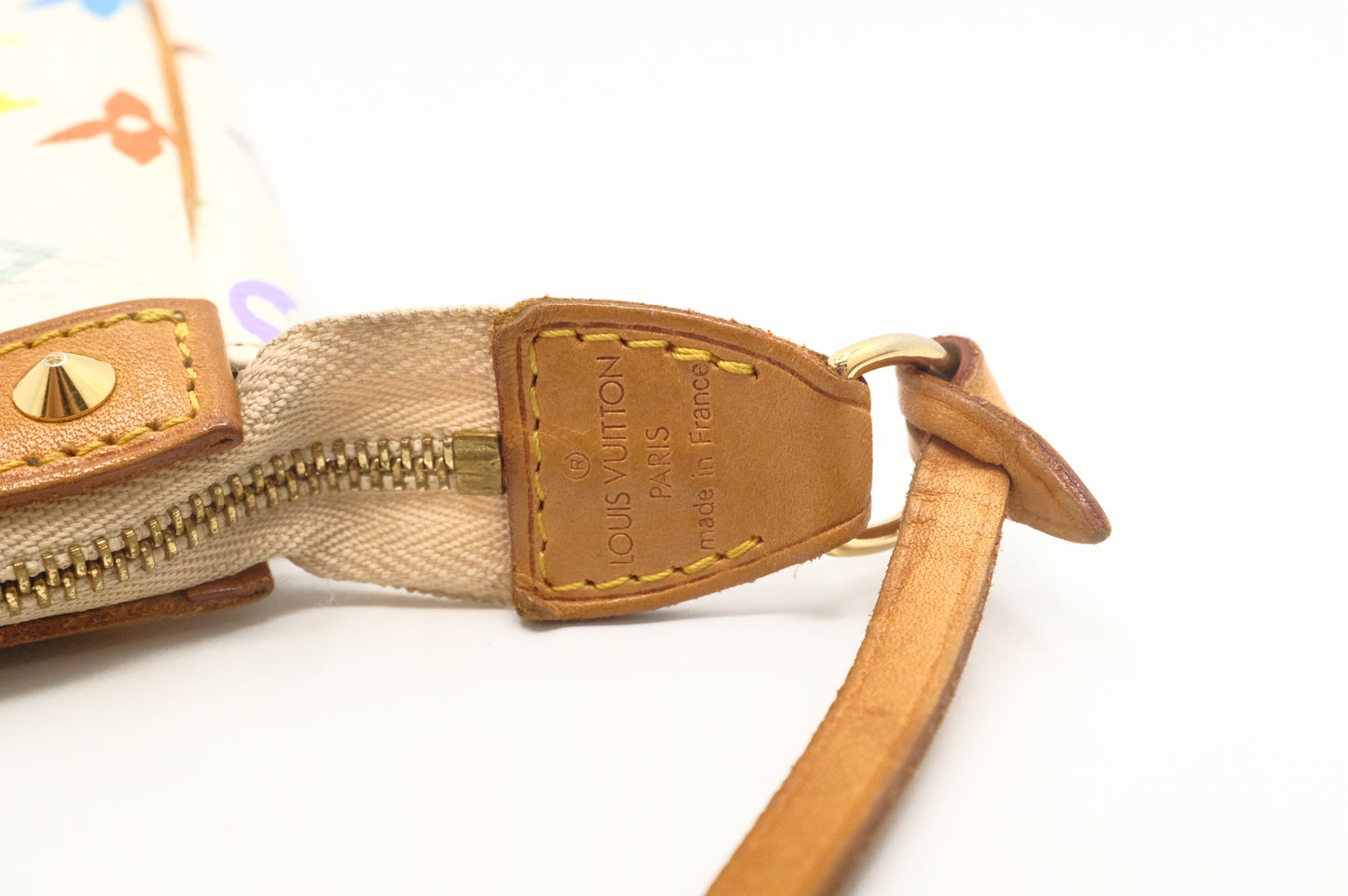 Louis Vuitton Pochette Accessoires in White Multicolor Monogram Canvas