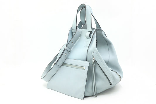 Loewe Small Hammock in Light Blue Leather