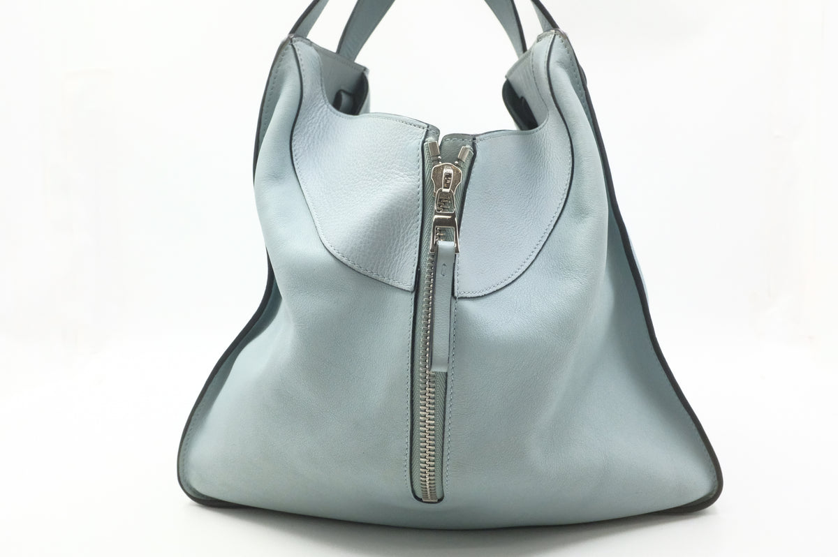 Loewe Small Hammock in Light Blue Leather