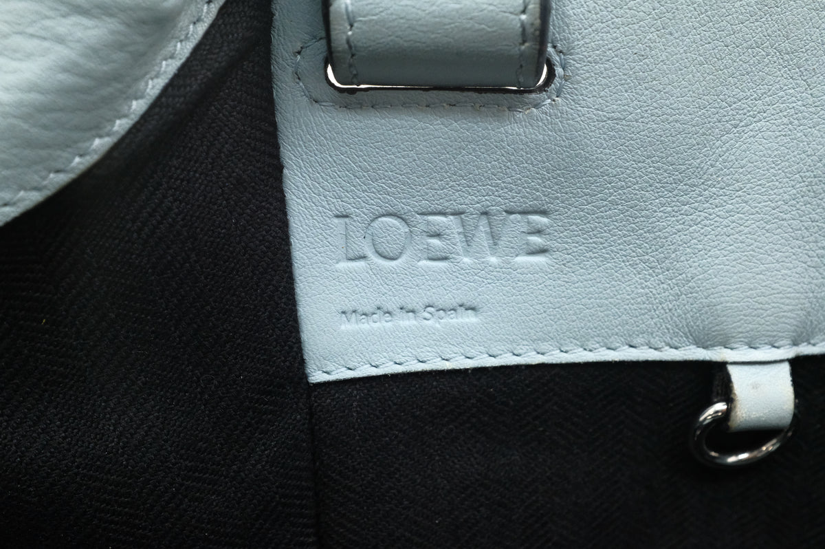 Loewe Small Hammock in Light Blue Leather