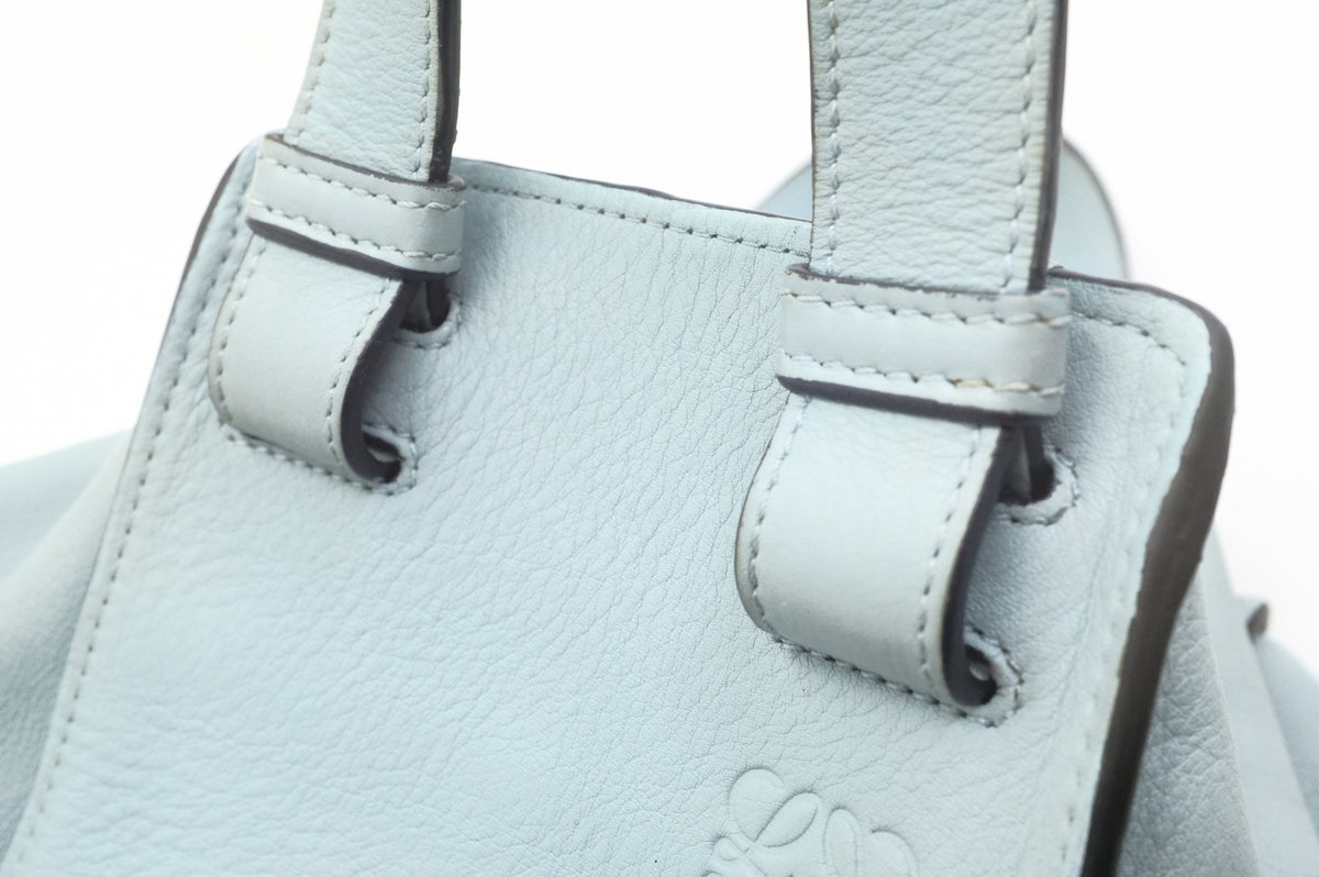 Loewe Small Hammock in Light Blue Leather