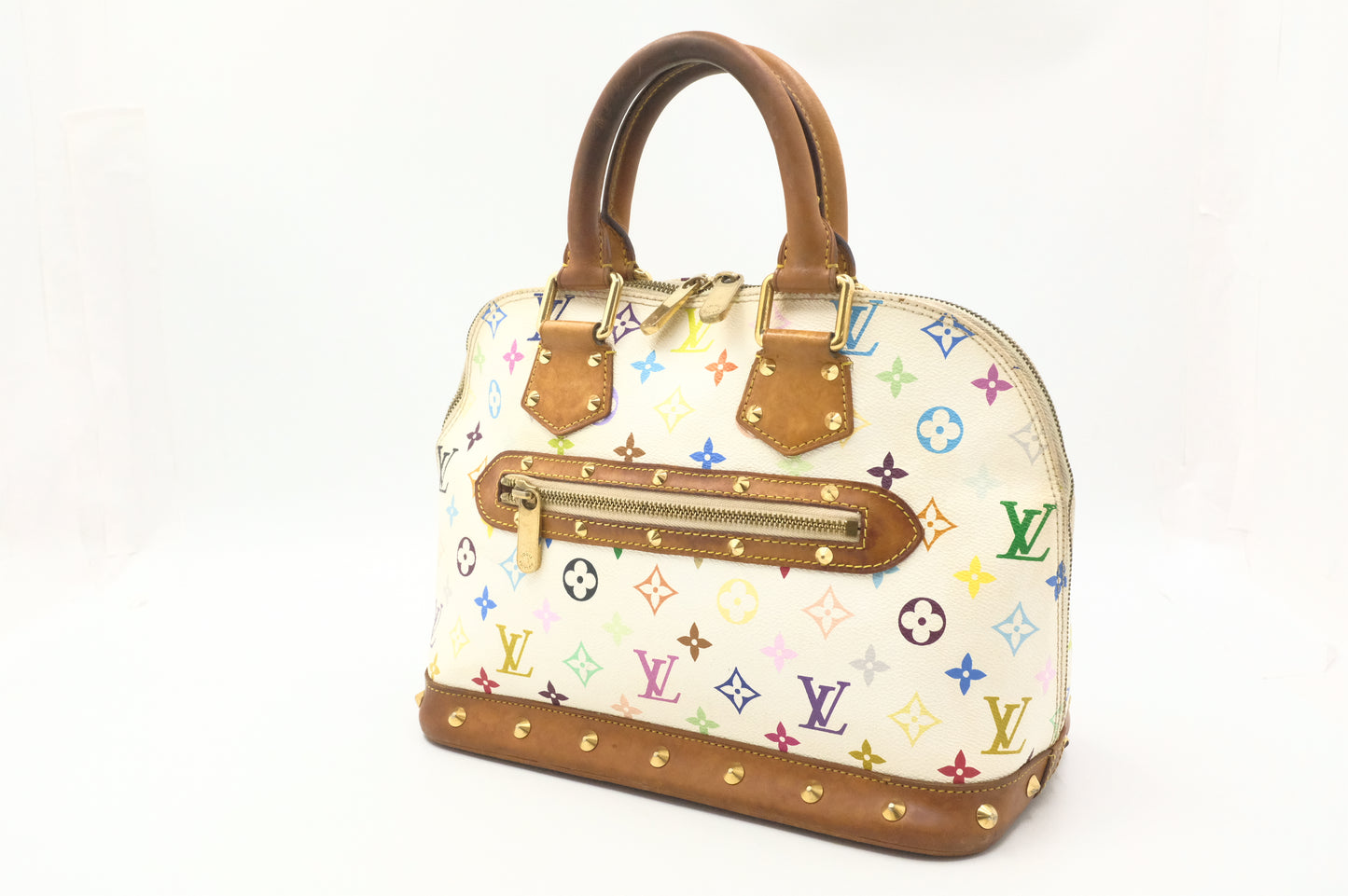Louis Vuitton Alma PM in White Multicolor Monogram Canvas