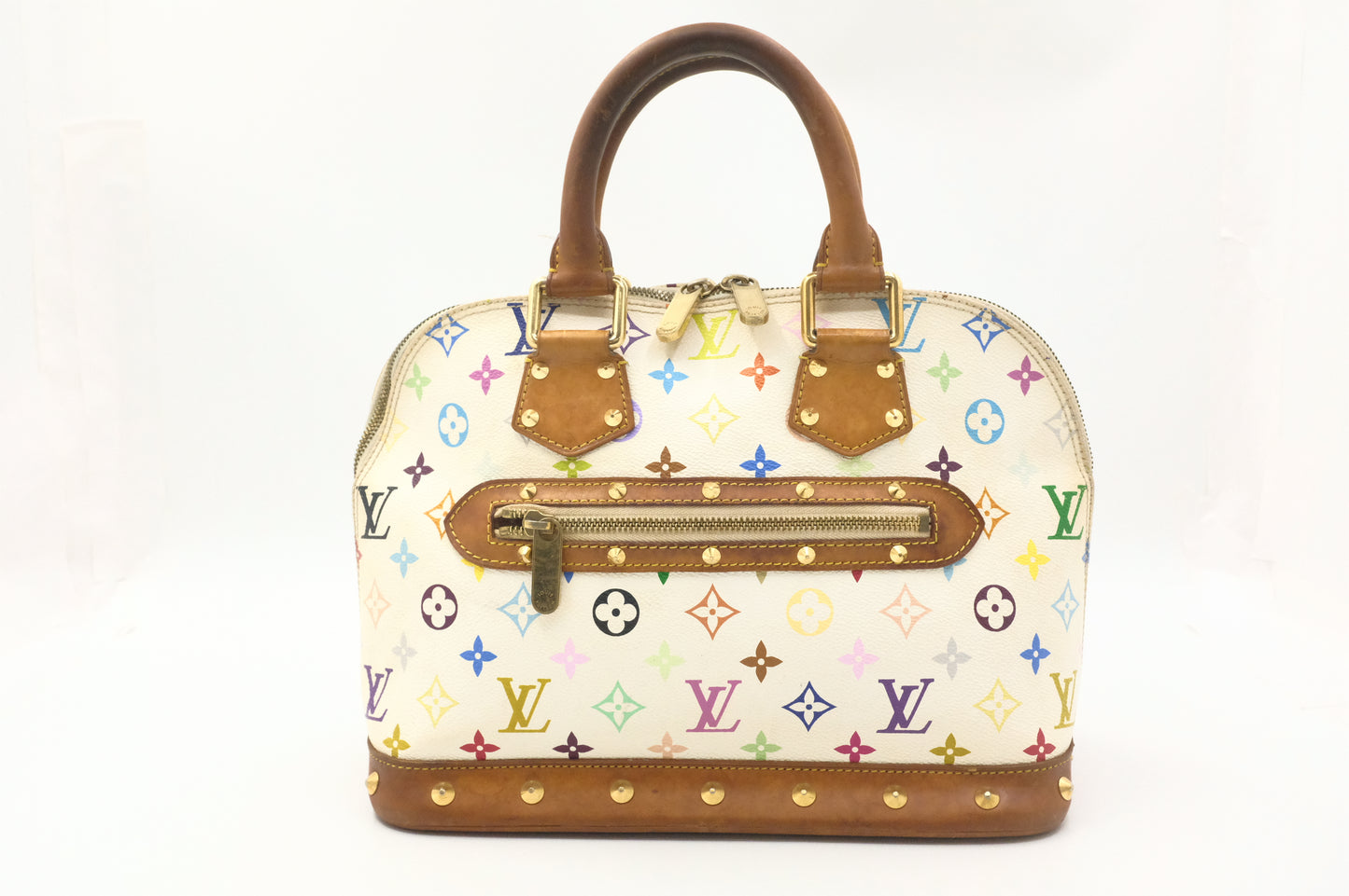 Louis Vuitton Alma PM in White Multicolor Monogram Canvas