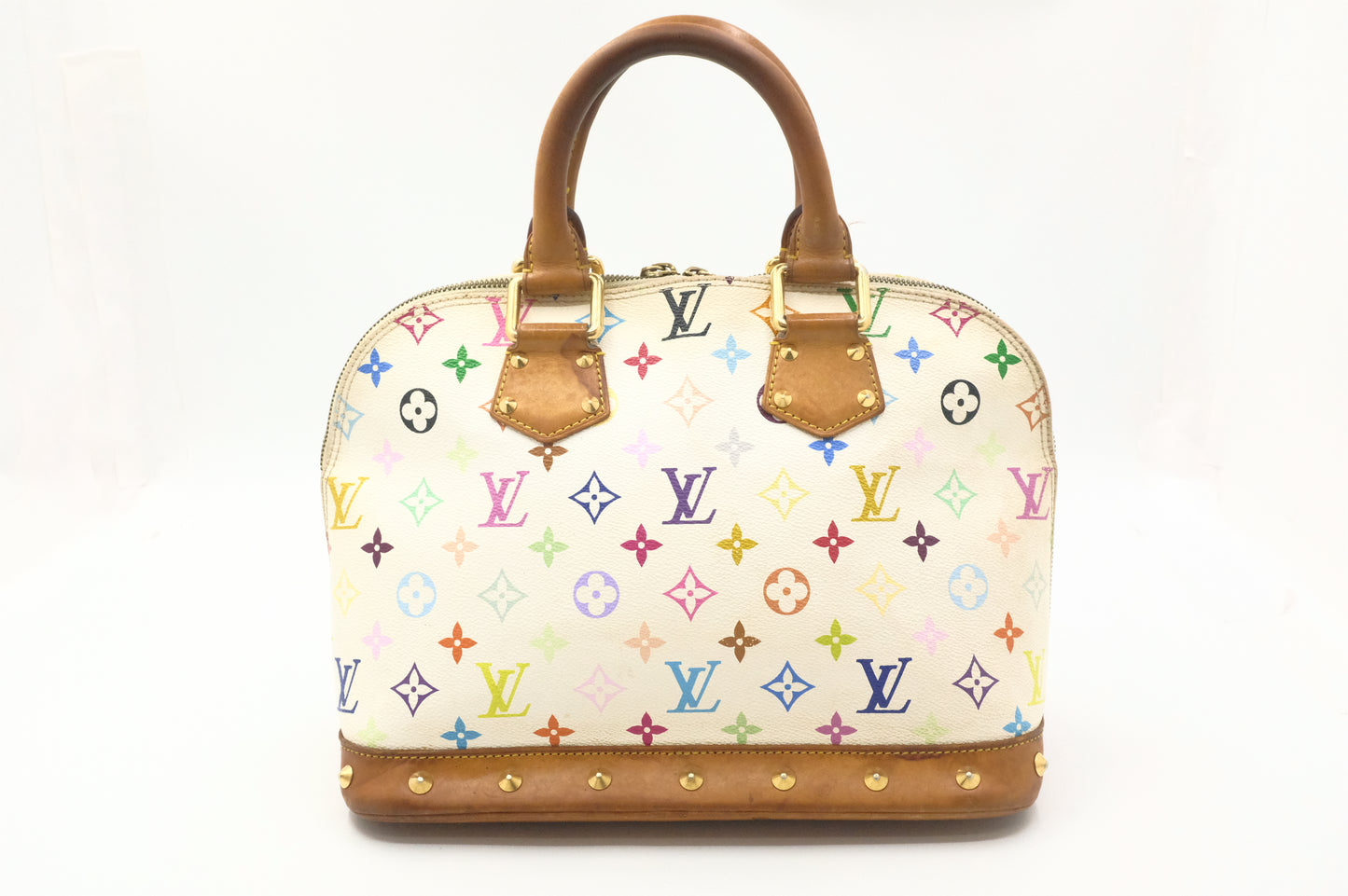 Louis Vuitton Alma PM in White Multicolor Monogram Canvas