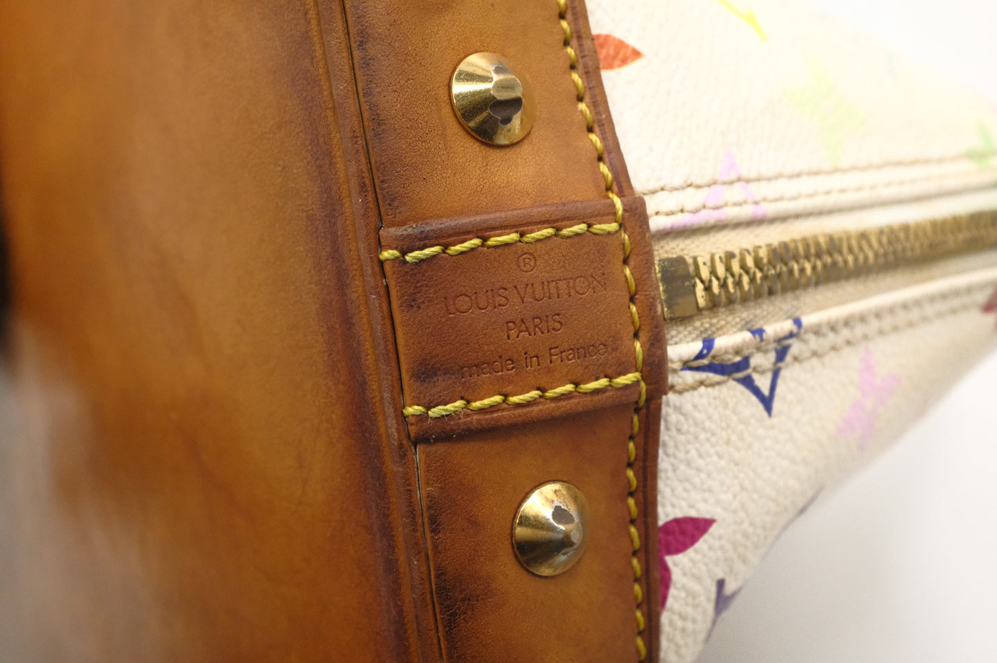 Louis Vuitton Alma PM in White Multicolor Monogram Canvas