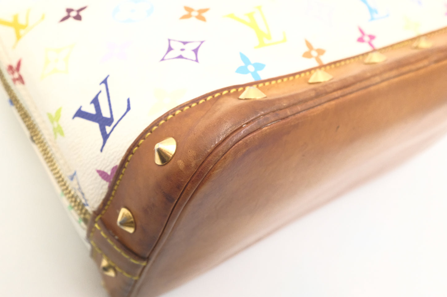 Louis Vuitton Alma PM in White Multicolor Monogram Canvas