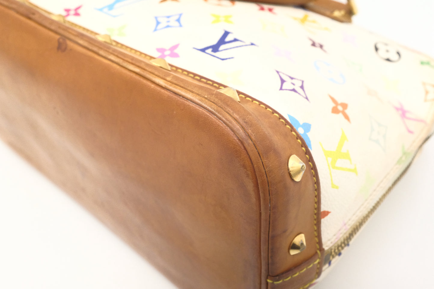 Louis Vuitton Alma PM in White Multicolor Monogram Canvas