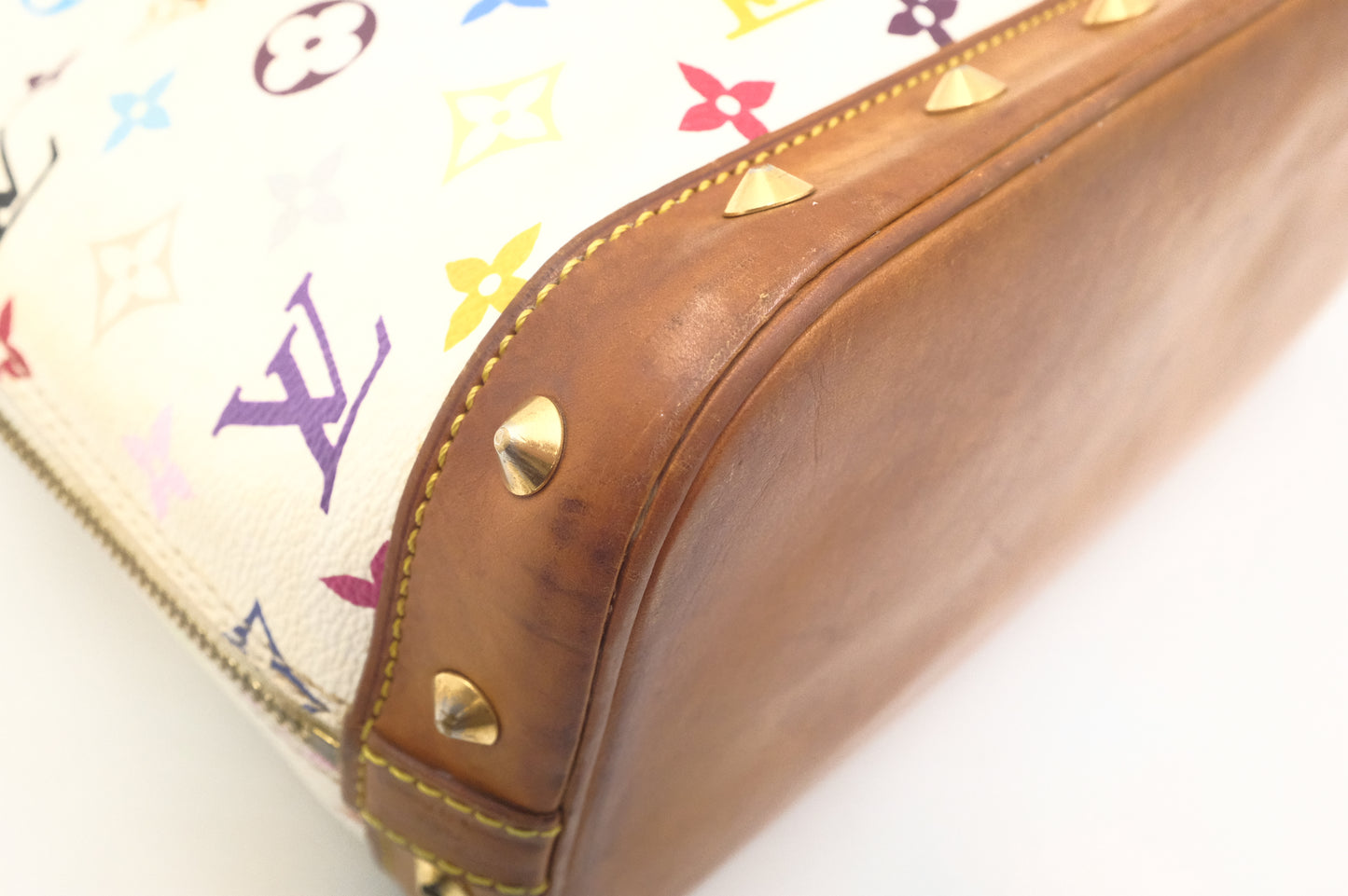 Louis Vuitton Alma PM in White Multicolor Monogram Canvas