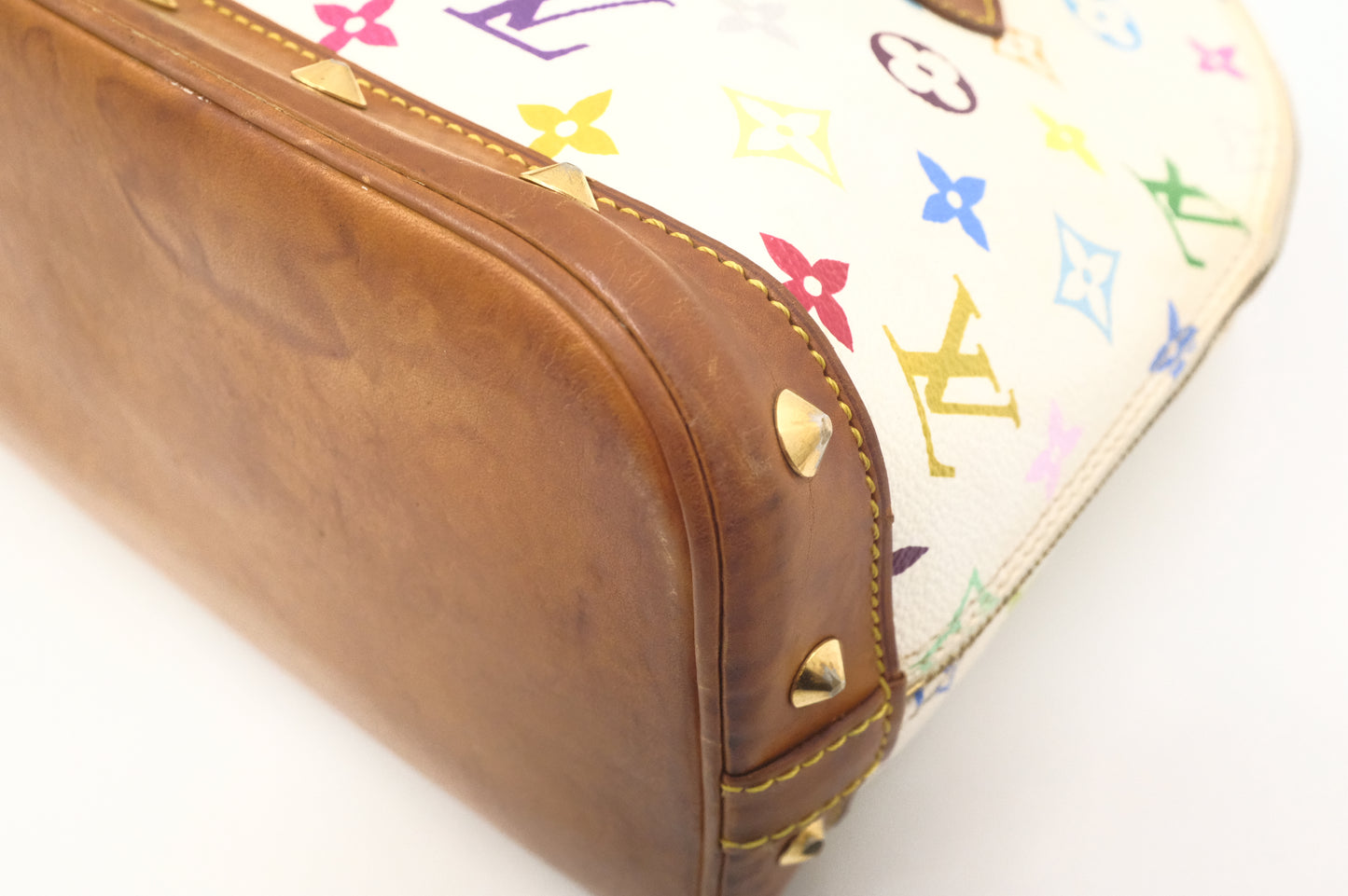 Louis Vuitton Alma PM in White Multicolor Monogram Canvas