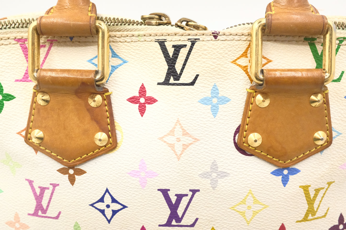 Louis Vuitton Alma PM in White Multicolor Monogram Canvas