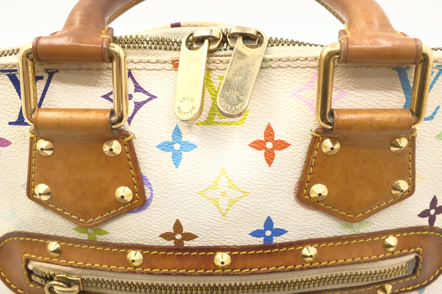 Louis Vuitton Alma PM in White Multicolor Monogram Canvas