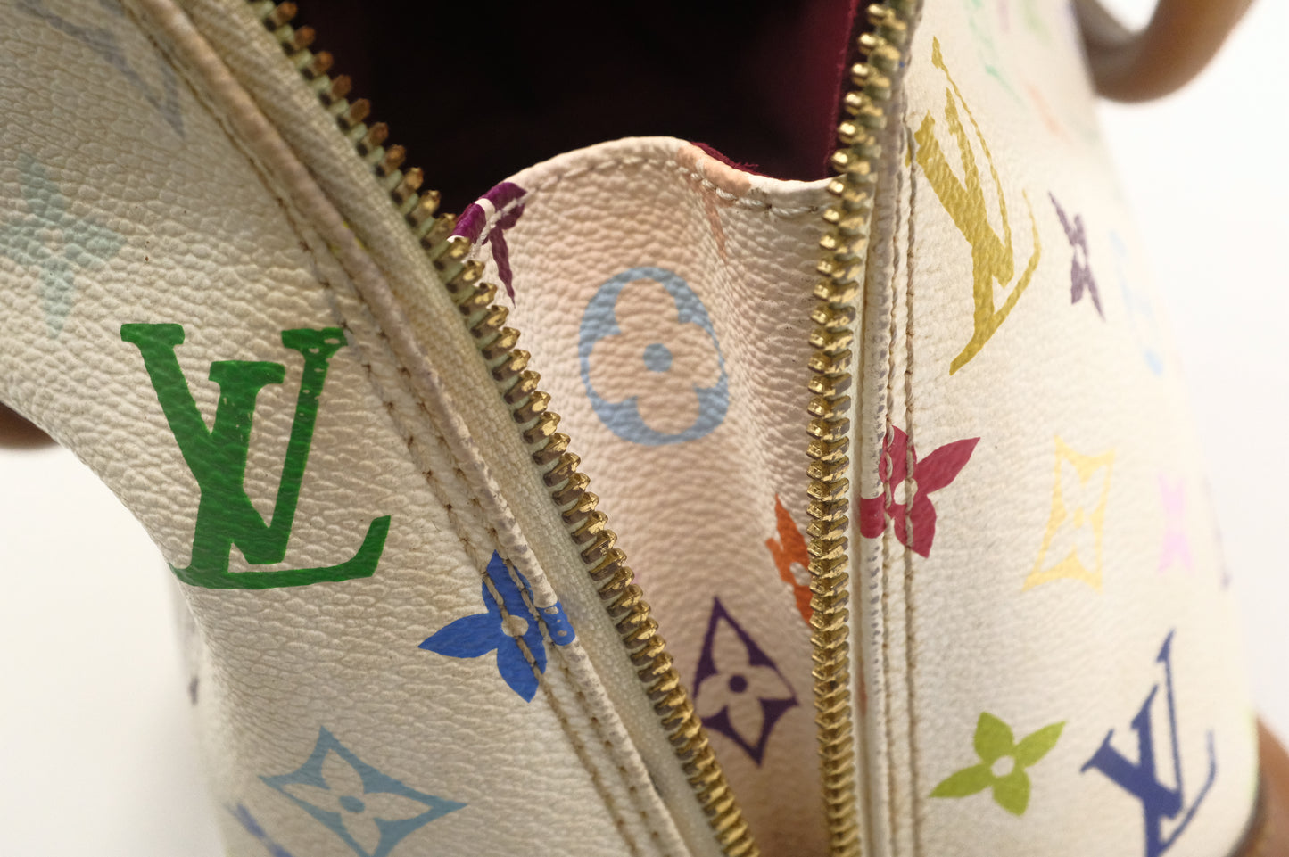 Louis Vuitton Alma PM in White Multicolor Monogram Canvas