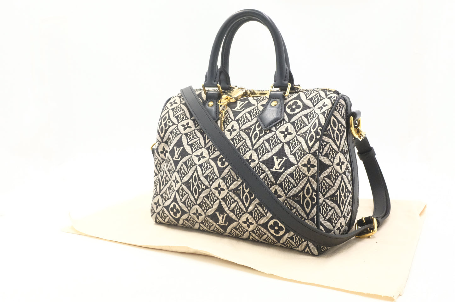 Louis Vuitton 'Since 1854' Speedy 25 Bandouliere in Gray Canvas
