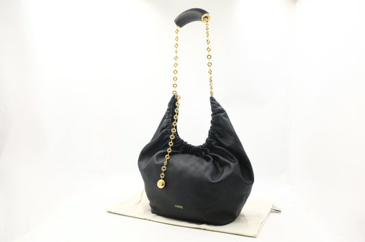 Loewe Medium Squeeze Bag in Black Leather