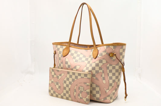 Louis Vuitton Neverfull MM in Tahitienne Damier Azur Canvas