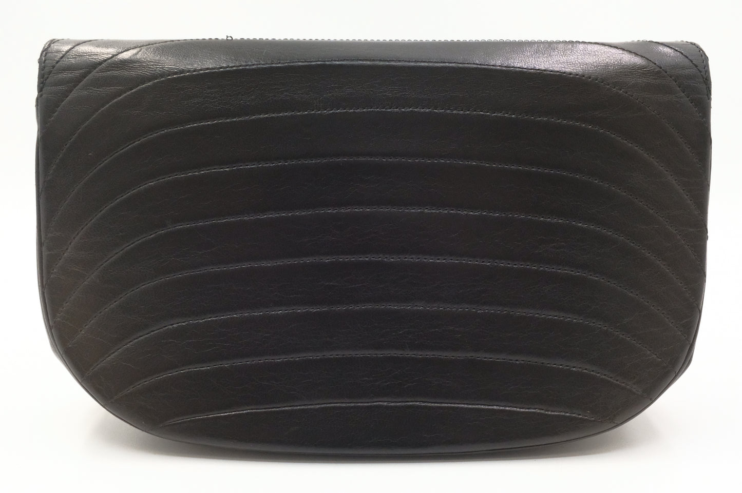 Chanel Half Moon Flap in Black Lambskin Leather