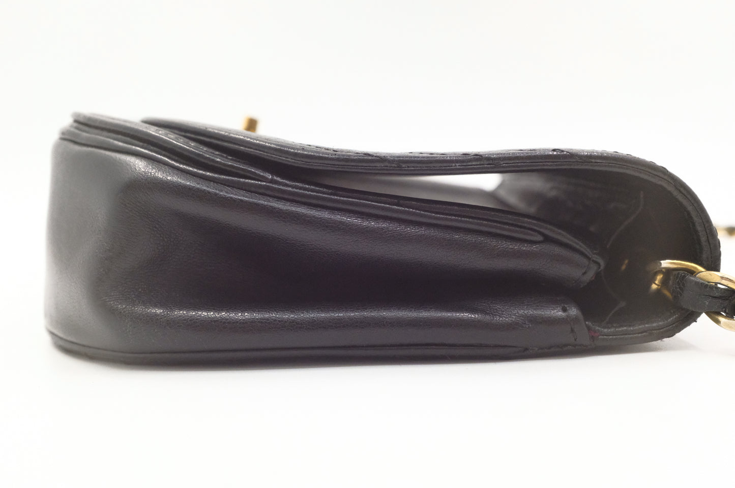 Chanel Half Moon Flap in Black Lambskin Leather