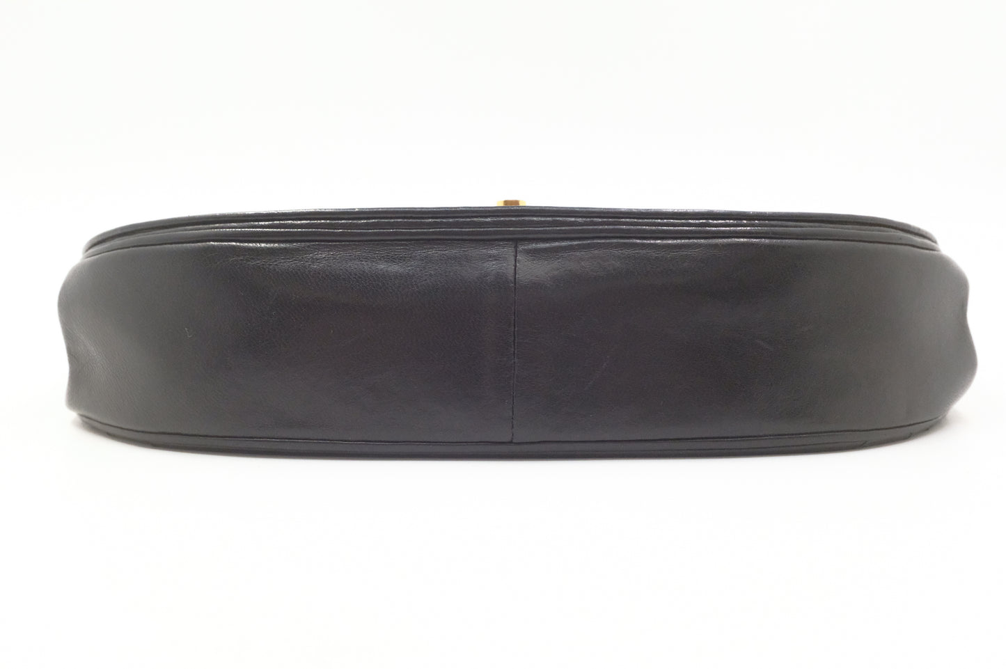 Chanel Half Moon Flap in Black Lambskin Leather