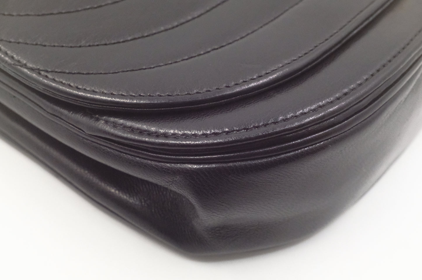 Chanel Half Moon Flap in Black Lambskin Leather