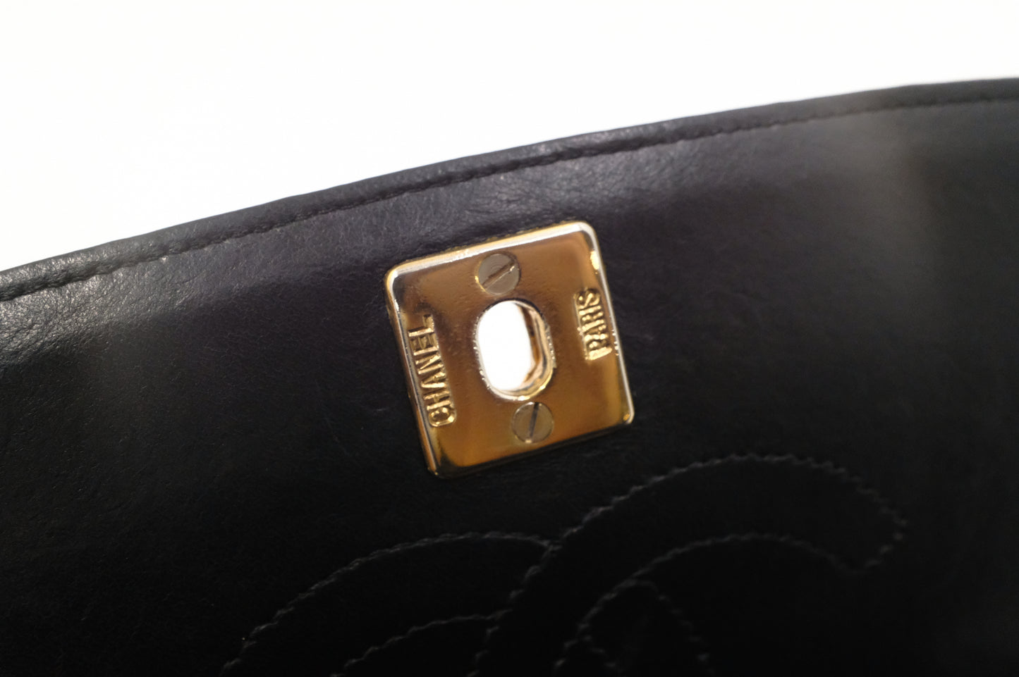 Chanel Half Moon Flap in Black Lambskin Leather