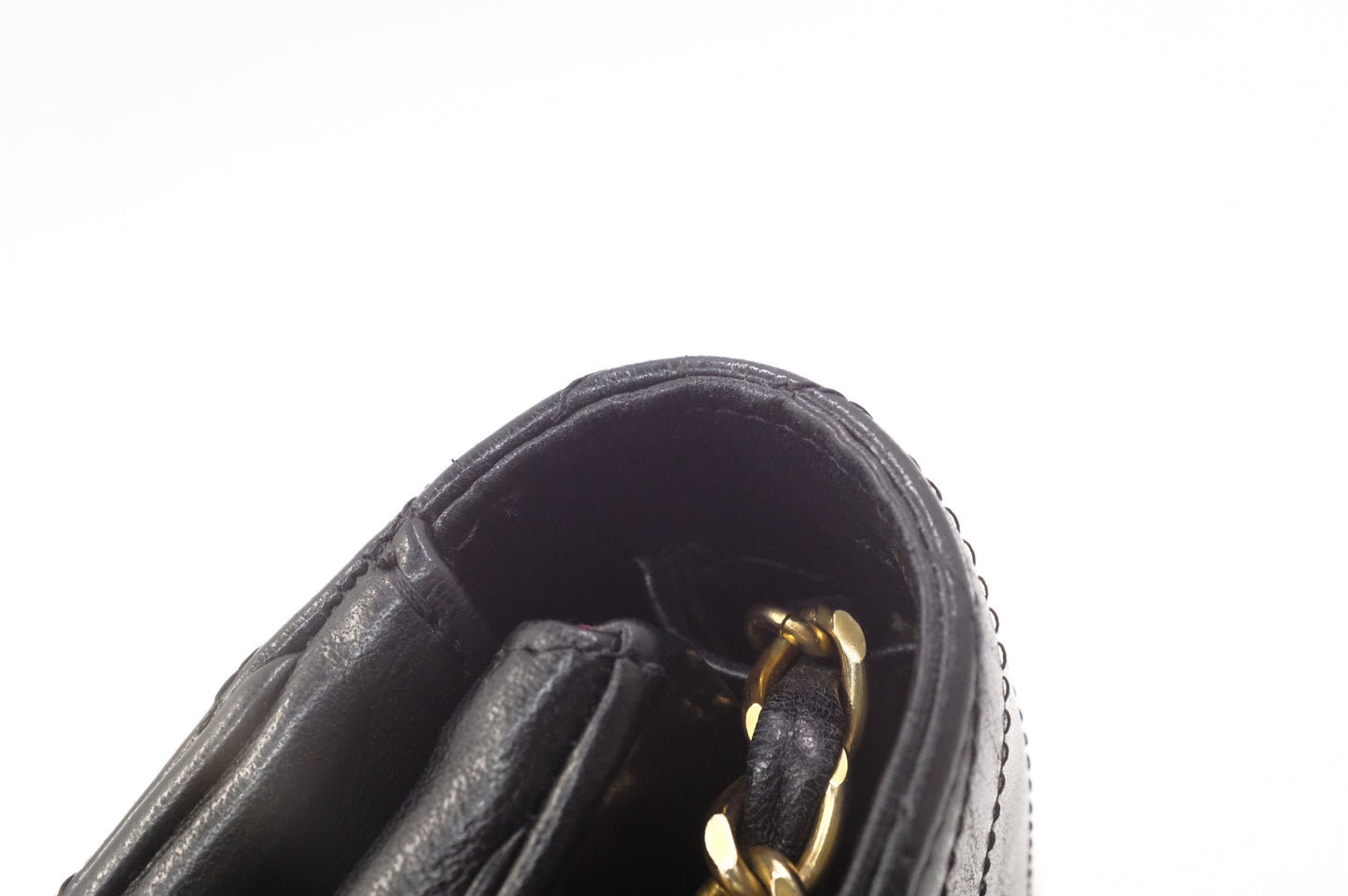 Chanel Half Moon Flap in Black Lambskin Leather
