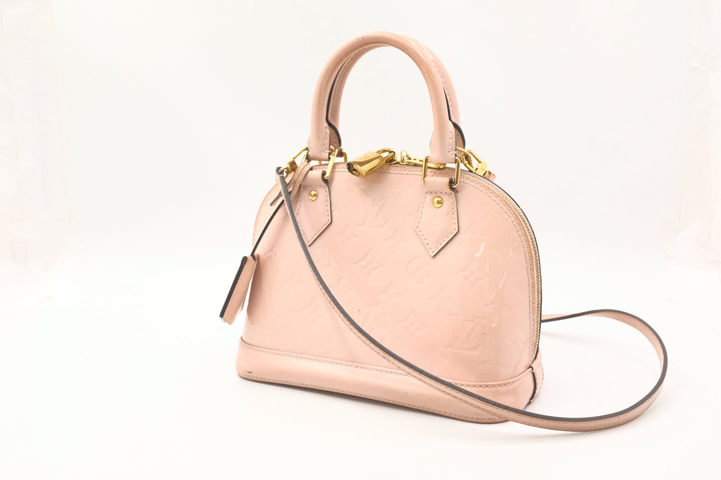 Louis Vuitton Alma BB in Pink Vernis Leather