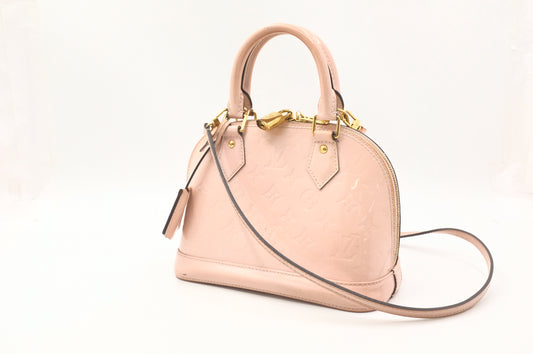 Louis Vuitton Alma BB in Pink Vernis Leather