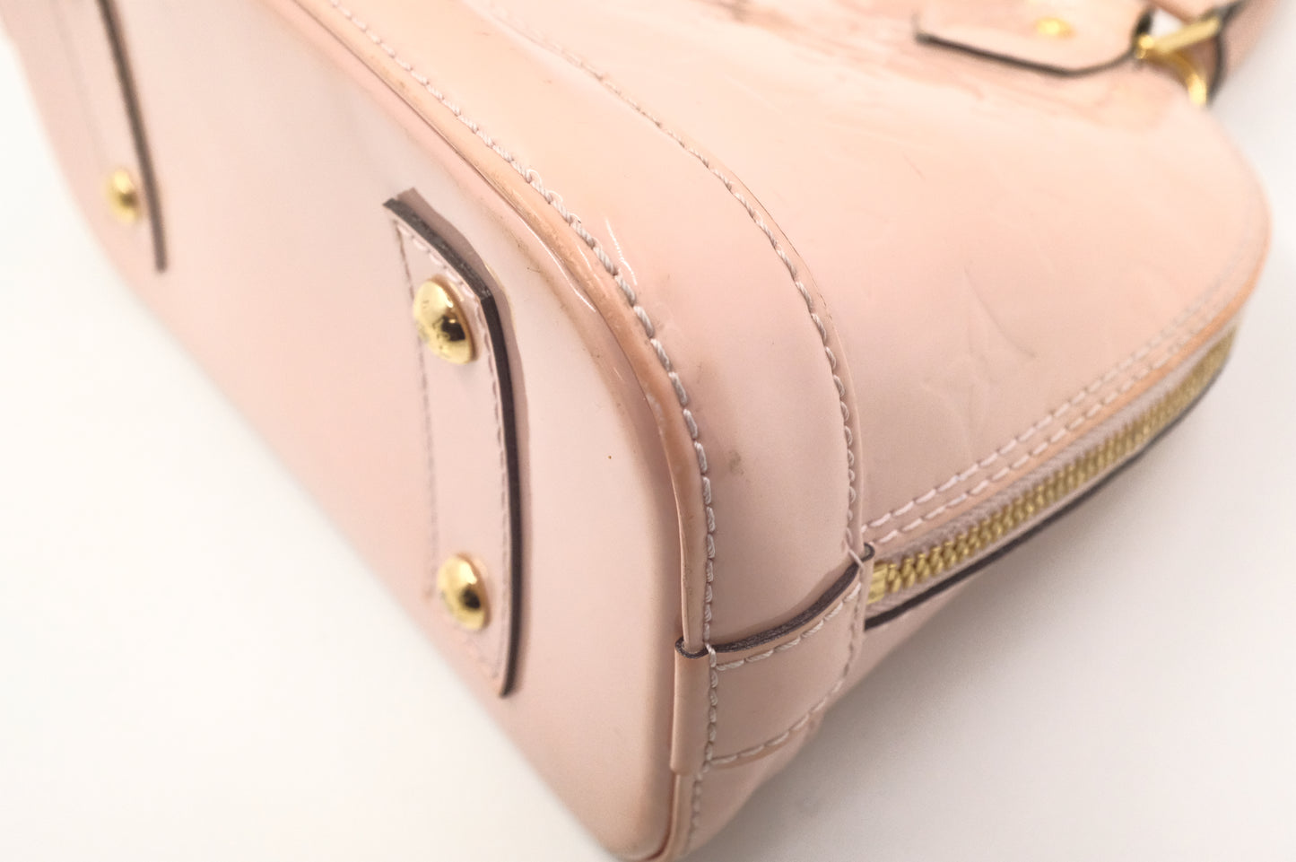 Louis Vuitton Alma BB in Pink Vernis Leather