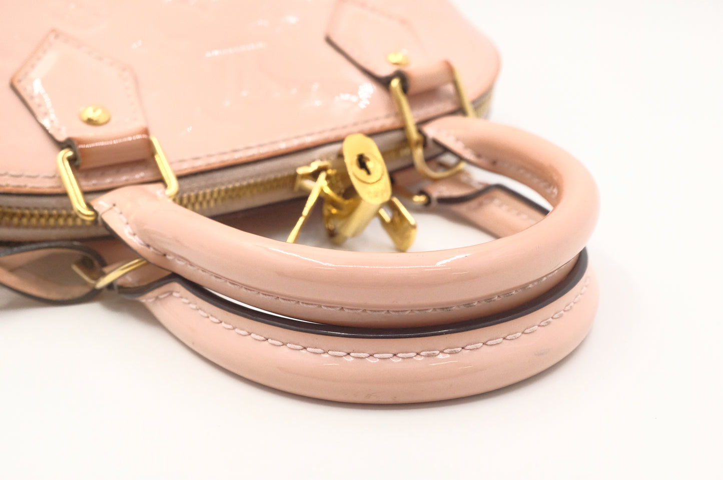 Louis Vuitton Alma BB in Pink Vernis Leather