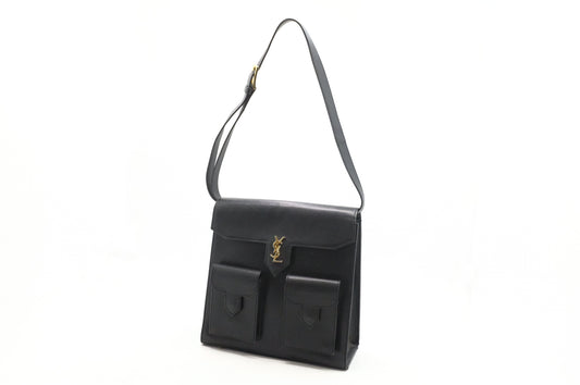 YSL Saint Laurent Shoulder Bag in Black Leather