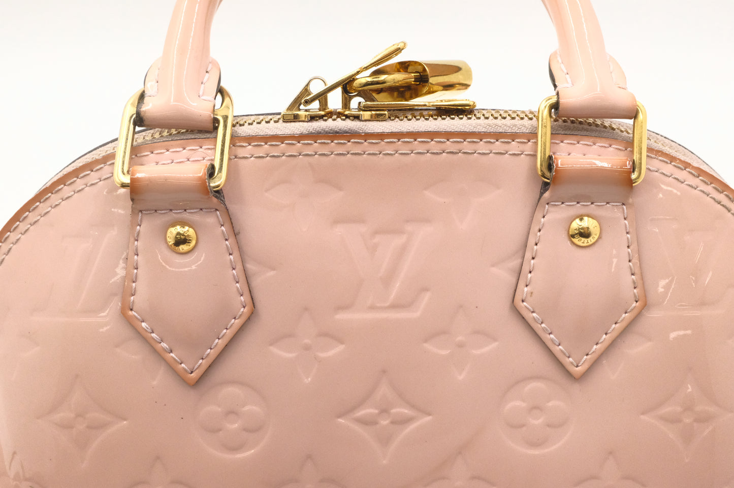 Louis Vuitton Alma BB in Pink Vernis Leather