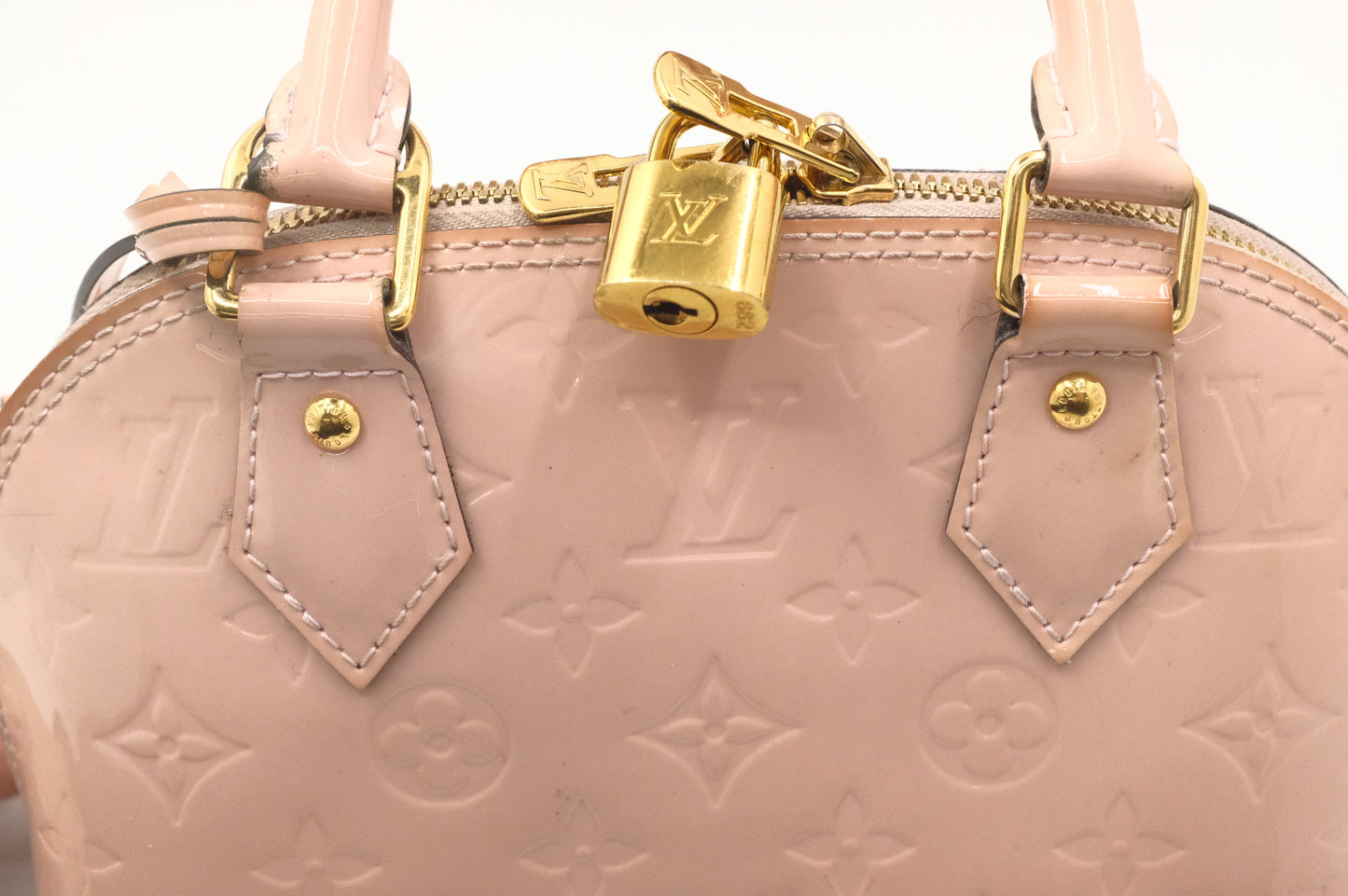 Louis Vuitton Alma BB in Pink Vernis Leather