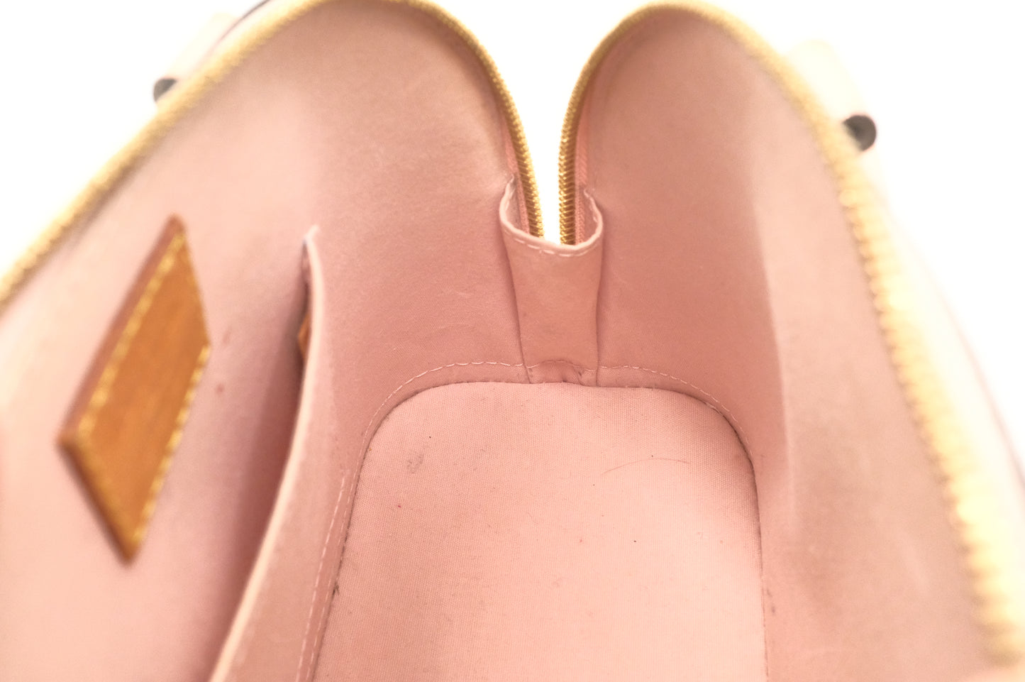 Louis Vuitton Alma BB in Pink Vernis Leather