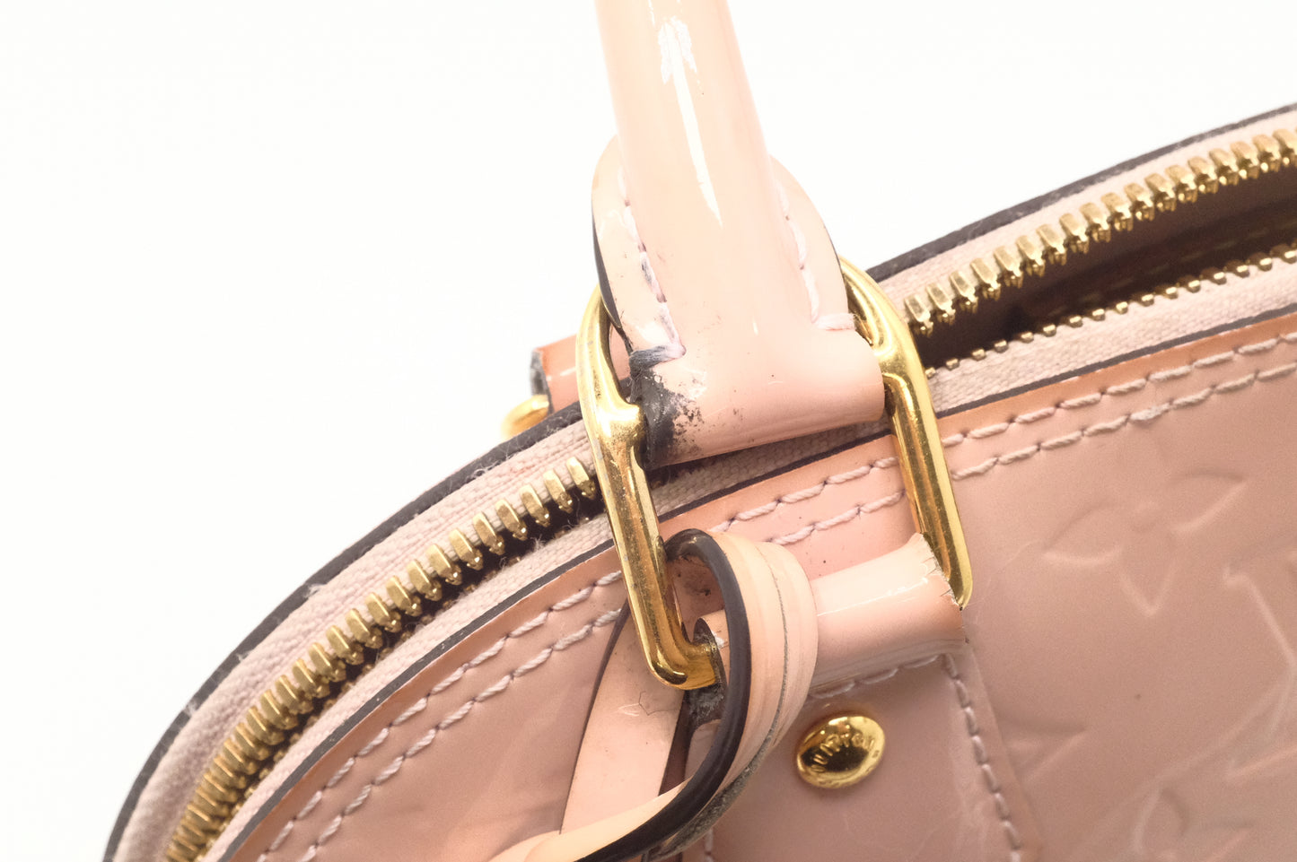 Louis Vuitton Alma BB in Pink Vernis Leather