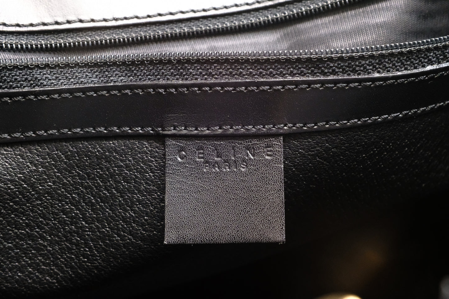 Celine Shoulder Bag in Black Macadam Canvas