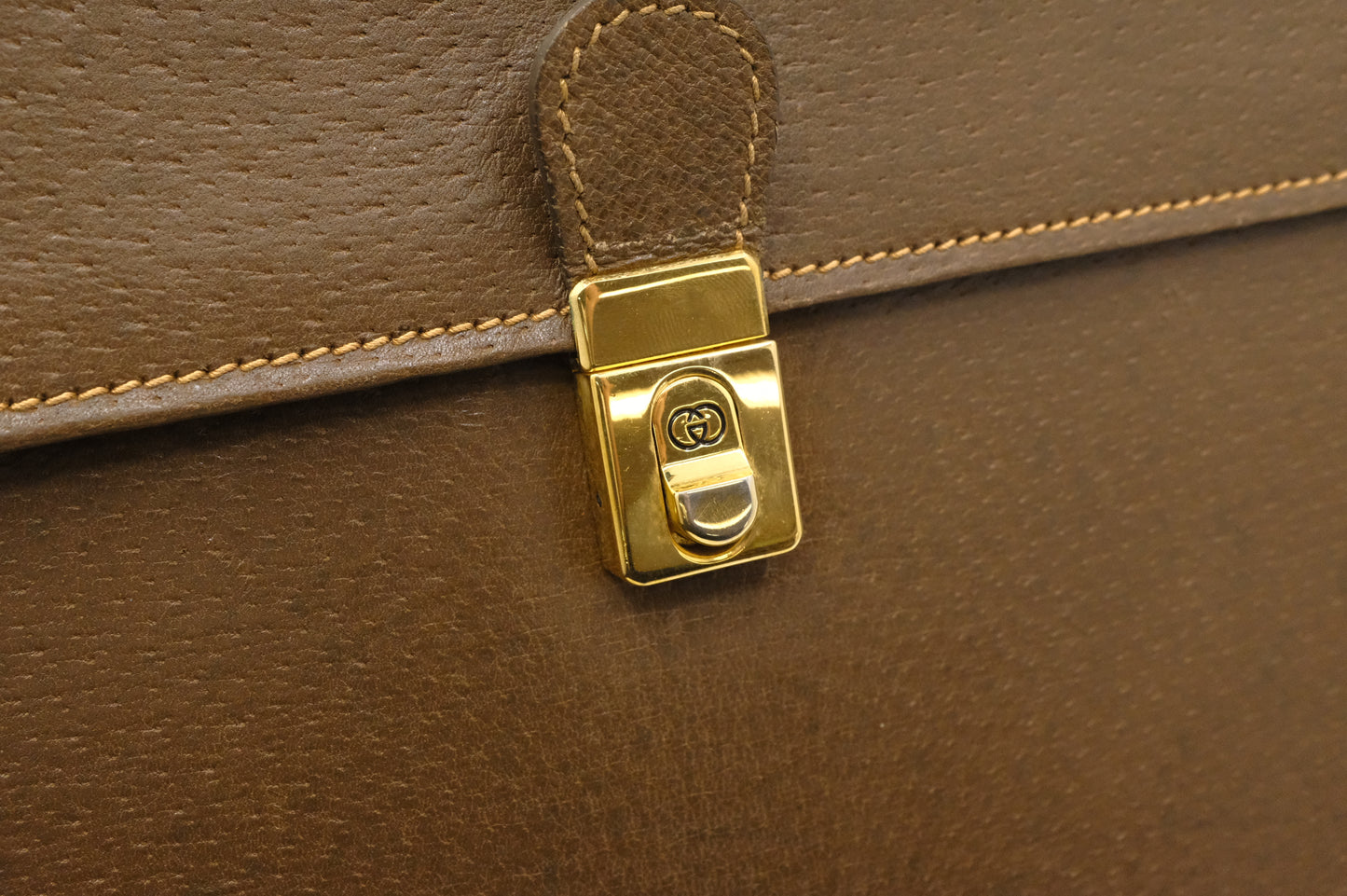 Gucci Attache Case in Brown Leather
