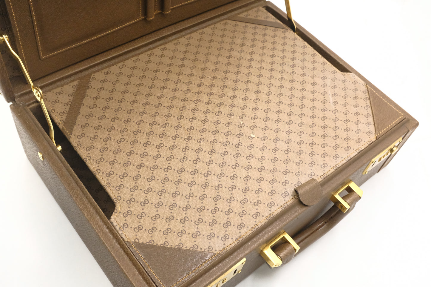 Gucci Attache Case in Brown Leather