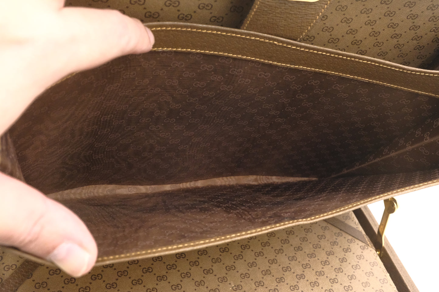Gucci Attache Case in Brown Leather