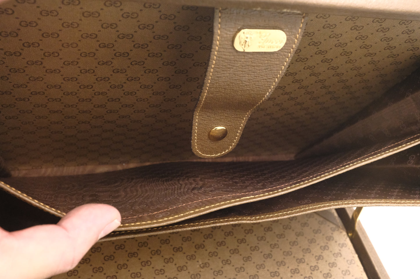 Gucci Attache Case in Brown Leather